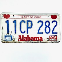 1990 United States Alabama Heart of Dixie Passenger License Plate 11CP 282 - $16.82