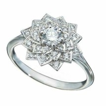 Vintage 2CT Diamanti Finti Art Déco Fidanzamento Antico Anello Argento S... - £92.62 GBP