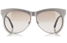 NEW Authentic Tom Ford TF365-38G Women&#39;s Gray Mirrored LEONA Designer Sunglasses - £79.09 GBP