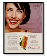 Clarins Paris Double Serum 38 Anti-Aging Vintage 2001 Print Magazine Ad - $9.70