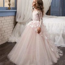 Dress flower girl tulle wedding flower girl dress butterfly white princess dress - £80.57 GBP