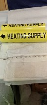 Seton, SetMark® &quot;HEATING SUPPLY&quot; Pipe Markers Snap-On Pipe Labels Lot of 6 - $22.18
