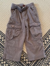 Tea Collection Toddler Boy Pants Sz 2 Gray Sweatpants 100% Cotton Cargo ... - $11.77