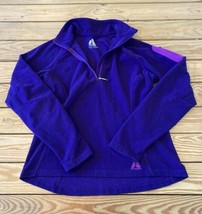 Eddie Bauer First Ascent Women’s 1/4 Zip Fleece Jacket size M Purple - £15.62 GBP