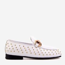 The Jupiter Shoe White Spike Leather Bit Dress Loafer Limited Edition Women Shoe image 2