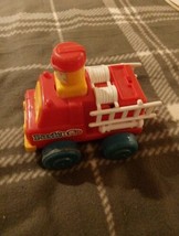 Vintage Working 1975 Tomy Push N Go Fire Truck Toy - £5.23 GBP