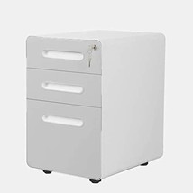 Apexdesk 3-Drawer Vertical Metal Mobile File Cabinet With Locking Keys -... - £200.20 GBP