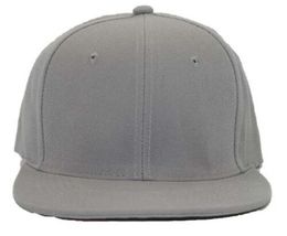 Light Gray Solid Snapback Hat Baseball Cap Flat Brim Adjustable Rear Plain - £16.09 GBP