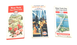 Tourguide Map New York City Gas Esso &amp; Gulf (Lot of 3) Oil  Bridges Ferries Etc. - £29.77 GBP