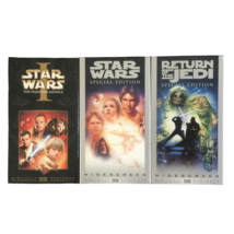 Lot Of 3 Star Wars Vhs Tapes Star Wars, Return Of The Jedi, The Phantom Menace - £11.10 GBP