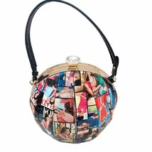 Michelle Obama Patchwork Magazine Cover Collage Patent Handbag - £40.96 GBP