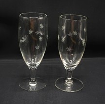 1950s Cordial Verres Ensemble De 2 Gravé Starburst - $33.59