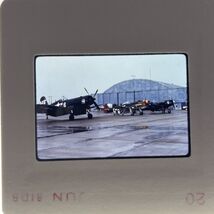 35mm Slide 1981 Planes On Tarmac Stump Jumper WWII Single Engine Fighters - $8.44 CAD