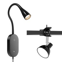 Eye-Caring Led Reading Light Set | 2 Black Reading Lamps For Headboard Bundle - $78.99