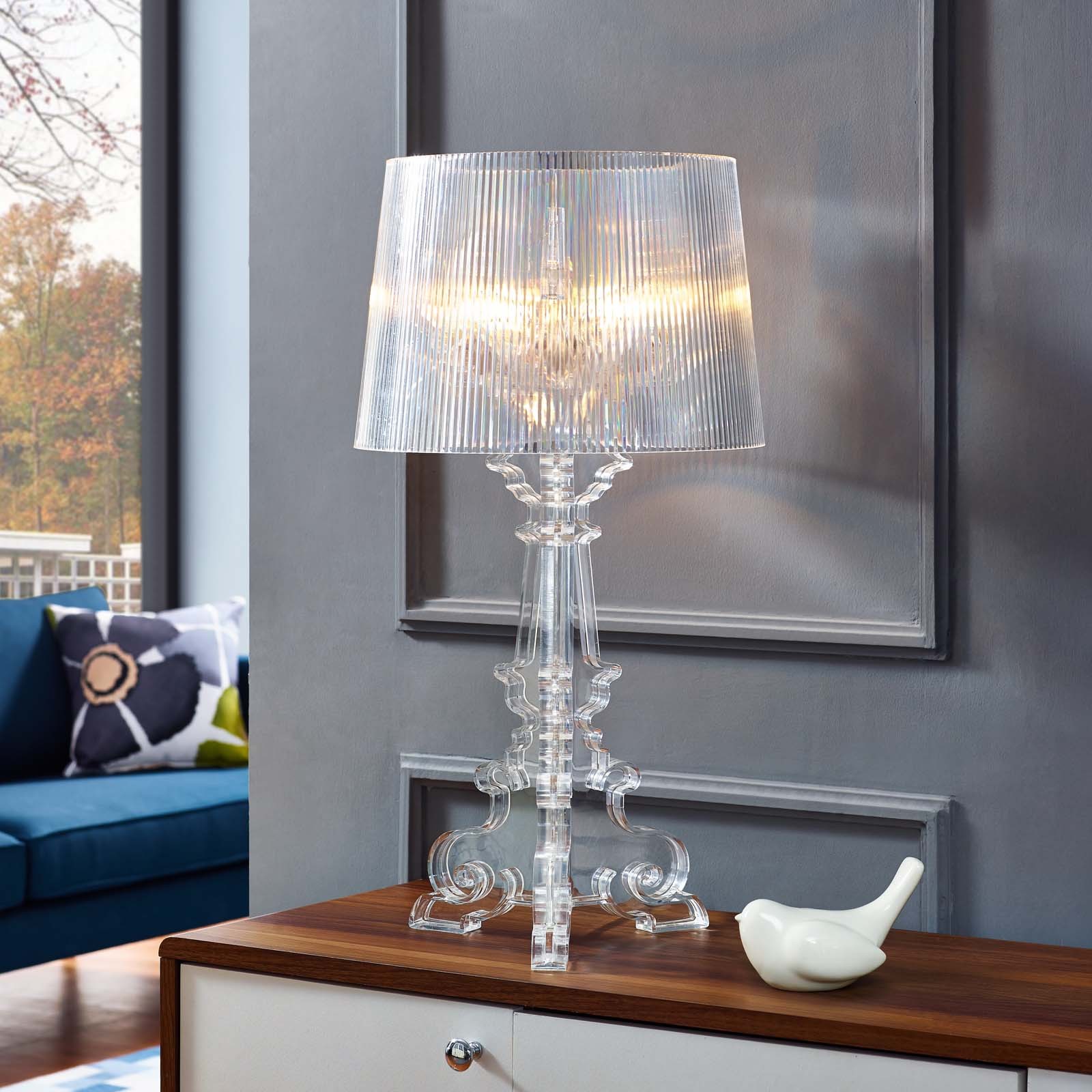 French Grande Table Lamp Clear EEI-2908-CLR