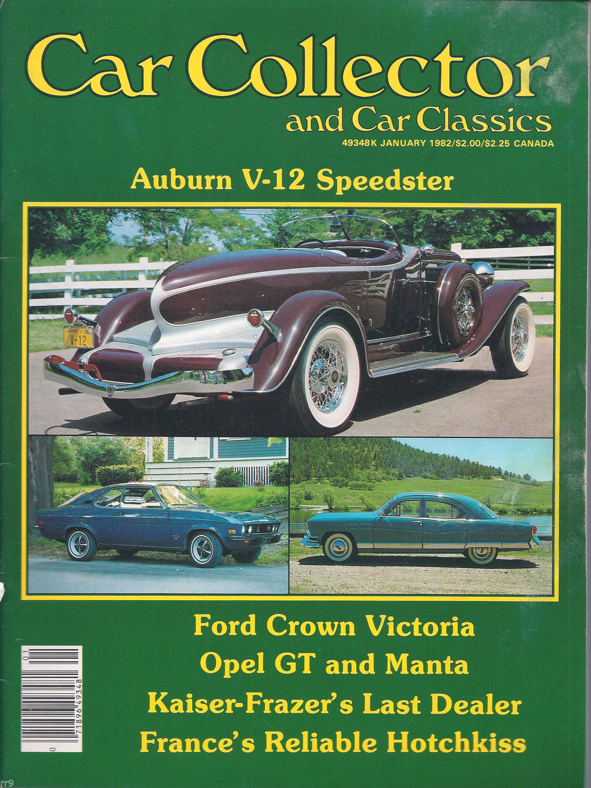 Car Collector and Car Classics Magazine January 1982 - $2.50