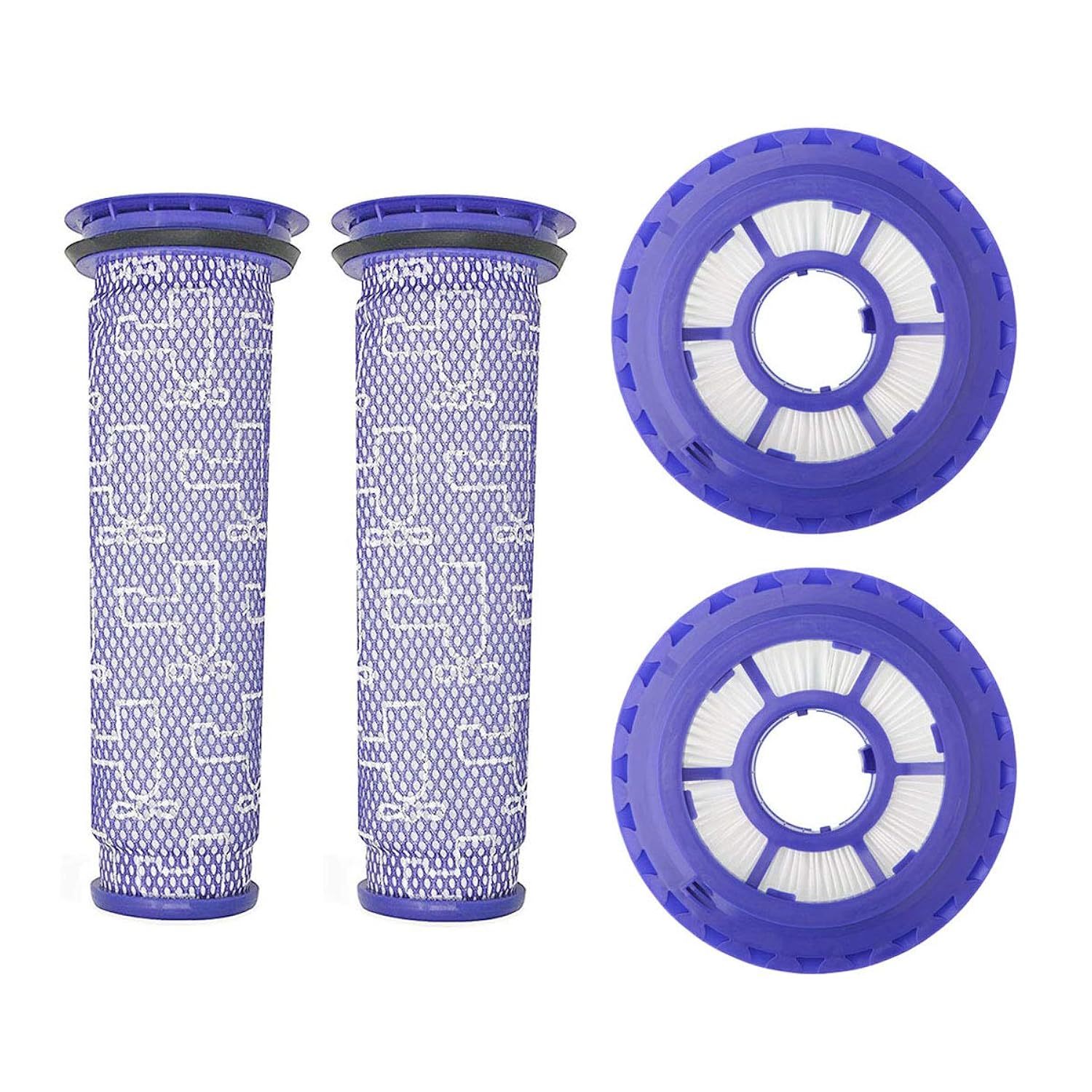 2 Pack Post Filters & 2 Pack Pre Filters Replacement For Dyson Dc41 Dc65 Dc66 Up