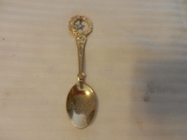 Merry Christmas Collectible Brass Spoon Engraved With Hanging Star - £11.99 GBP