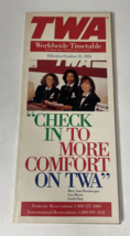 TWA Worldwide Timetable 1993 Check in to More Comfort on TWA - £10.08 GBP