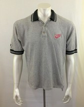 Detroit Red Wings Gray Plaid Short Sleeve Bulletin Men&#39;s Polo Shirt Size... - €6,84 EUR