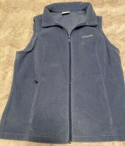 womens columbia fleece Full Zip vest large Logo Warm - $14.95