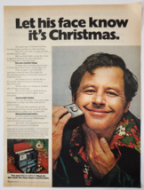 1972 Remington Mark IV Vintage Print Ad Let His Face Know It&#39;s Christmas - $12.50