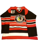 CHICAGO BLACKHAWKS Stan Mikita NHL Vtg 1991-92 Barber Pole CCM 52 Jersey... - $185.99