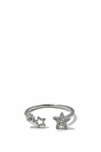 New Silver Tone Double Star Ring (SZ 6) - £13.63 GBP