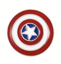 Marvel’s Captain America Shield Metal Enamel Finish Pin, New Lapel Pin - $6.00