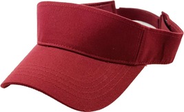 BURGUNDY Sun Visor Plain Hat Sports Cap Golf Tennis New Adjustable Men W... - $17.99