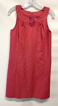Loft Shift Dress Coral Pink Sleeveless Career Casual Cotton Lined 6 * See Note - £15.51 GBP