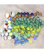 Marbles Lot of 90 Cat Eyes Patch Ribbon Patches Swirls Shooters House  C... - $33.49 CAD