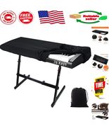 Elegant Black 76-Key Piano Keyboard Cover - Dustproof &amp; Portable Protection - $589.73 MXN