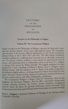 Hegel: Lectures on the Philosophy of Religion : Volume III (2008) - GOOD - £36.76 GBP