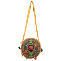 Small Hand Bag for Women - Handmade Cotton Ethnic Rajasthani Embroidered Bags - £23.74 GBP