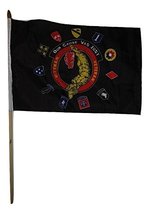 AES 12x18 12&quot;x18&quot; Vietnam Veteran Vet Black Our Cause was Just Stick Flag Wood S - £7.89 GBP