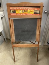Antique Vintage Richmond Wood Chalkboard &amp; Scrolling Easel - $94.05