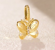 2019 Release Shine™ Shining Decorative Butterfly Pendant Charm 18K Gold Overlay  - £12.90 GBP
