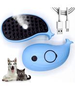 4-in-1 Cat Steam Brush Spritz Defur Comb Indoor Blue Pet Grooming Tool - $182.68 MXN