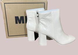 NEW MIA Linne Winter White Ivory Woven Booties Ankle Boots Faux Leather ... - $44.54