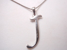 The Letter &quot;J&quot; 925 Sterling Silver Necklace j - £19.21 GBP