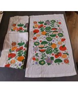 Fruits Vegetables Kitchen Dish Hand Towel Cotton 13.5x24 Set 3 - $23.18