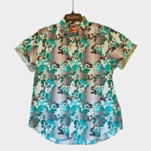 Robert Graham - Floral Short Sleeve Printed Sport Shirt Classic Fit - Medium - £74.45 GBP