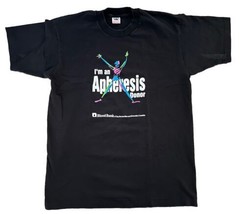 Vintage T-shirt Size L “I’m An Apheresis Donor” Single Stitch Blood Donor Black - £10.45 GBP