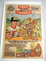 1985 Color Ad Nestle Quick with San Diego Padres Steve Garvey Nestle&#39;s  - $9.99