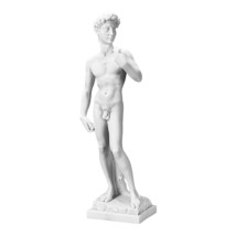 David Michelangelo King Hero Nude Male Greek Statue Sculpture Cast Marble 43 cm - £80.56 GBP