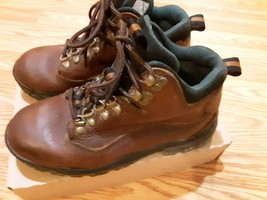 Sorel womens lace brown leather hiking shoes boots size 8M - $44.50