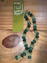 Faceted Glass Beads 5 X 8mm Rondel Green Color Jewelry Making Craft - $5.94