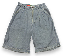 Vtg 90s Pepe Jeans Shorts Mom High Rise Hickory Striped Denim Juniors Sz... - £13.62 GBP