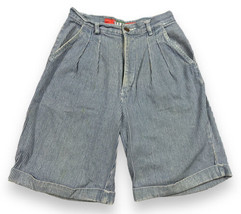 Vtg 90s Pepe Jeans Shorts Mom High Rise Hickory Striped Denim Juniors Sz... - £13.85 GBP